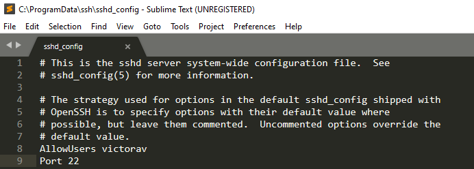 cambiar shell /images/instalacion/windows_ssh_config.png